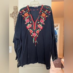 Navy Johnny Was Tunic